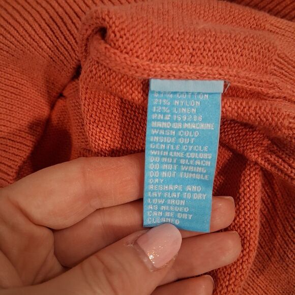 NWT J. McLaughlin Mens Rodrick Crew  Neck Sweater M Nantucket Red Linen Blend - Picture 7 of 7